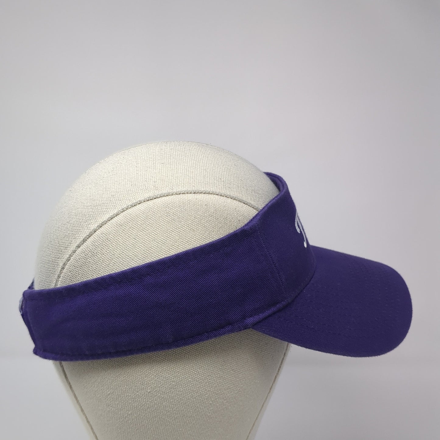 PHS Sun Visor Hat Purple OS Adjustable Strap Lightweight Embroidered Adidas