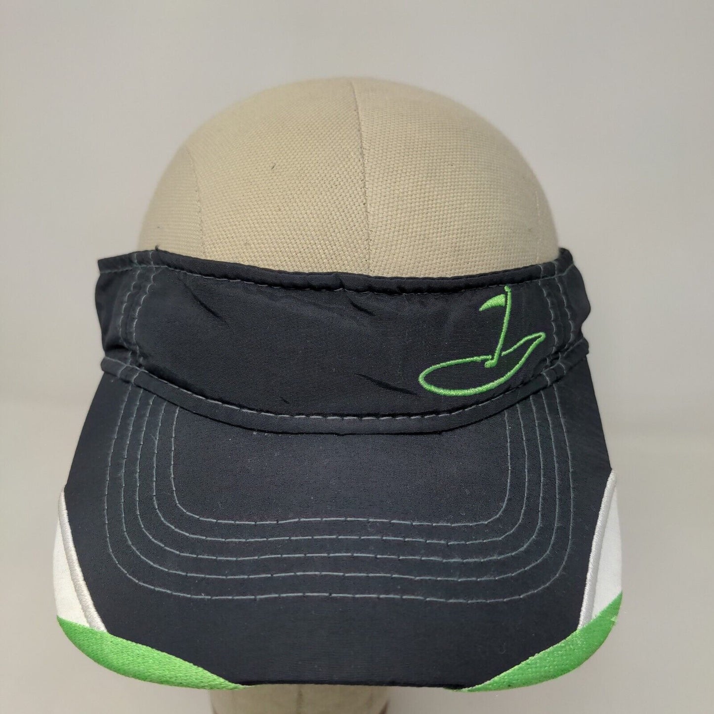 Signatures Men's Strapback Sun Visor Cap Hat Black Adjustable Golf Logo
