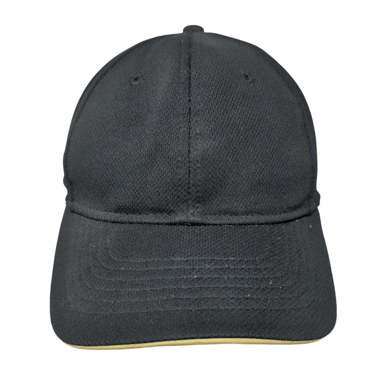 Athletic Works Snapback Hat Black One Size Adjustable Solid Blank