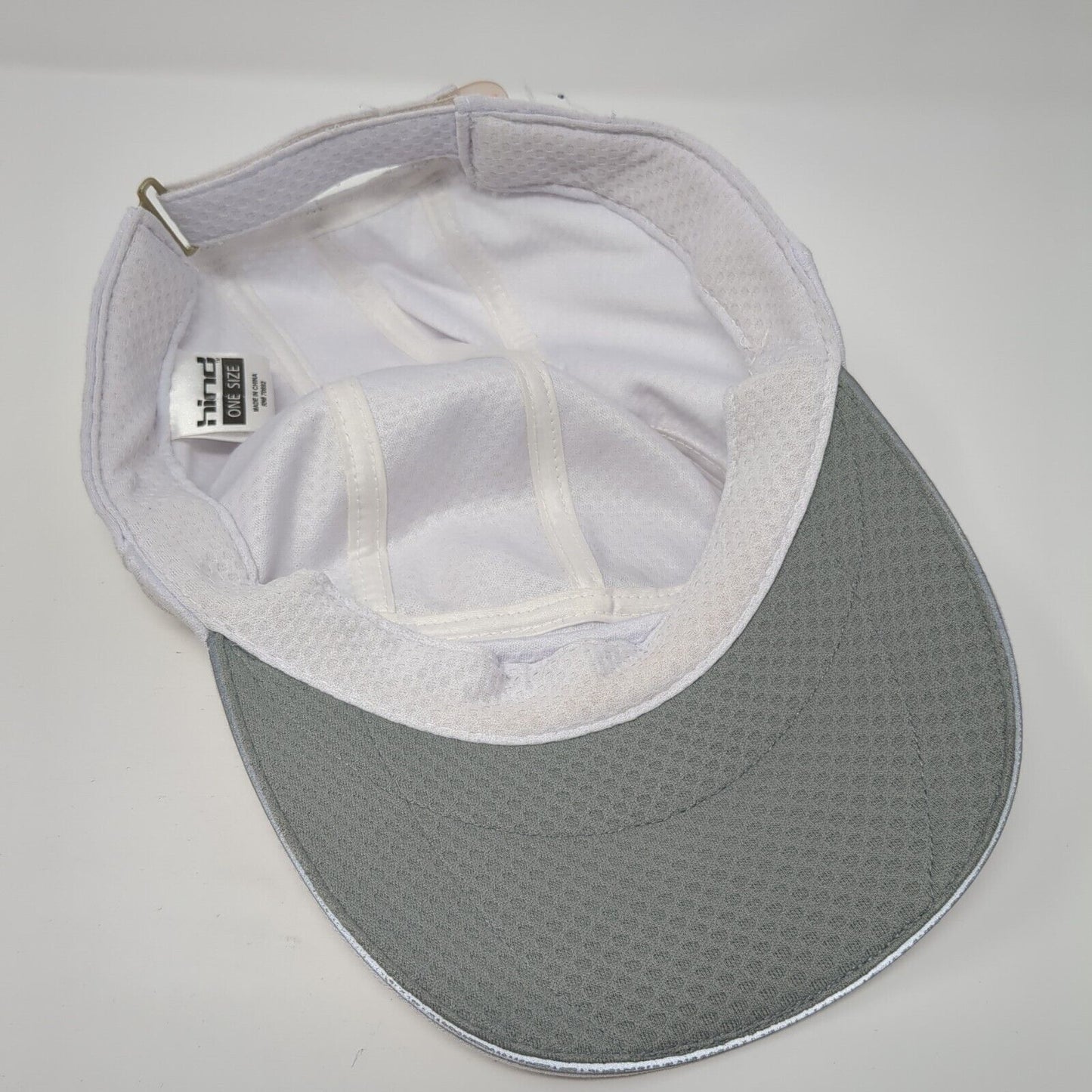 Hind Strapback 5 Panel Hat White One Size Adjustable Solid Outdoor