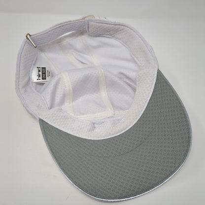 Hind Strapback 5 Panel Hat White One Size Adjustable Solid Outdoor