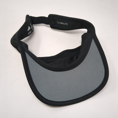 Adidas Climalite Strapback Sun Visor Hat Black OSFA Adjustable 3 Stripes