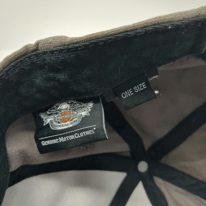 Harley-Davidson Baseball Cap Gray One Size Adjustable Genuine Patch Logo Hat