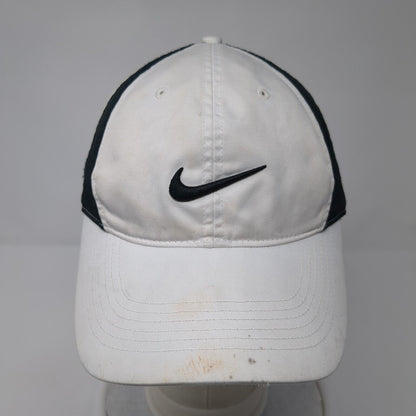 Nike One Strapback Golf Hat White One Size Embroidered Swoosh Adjustable