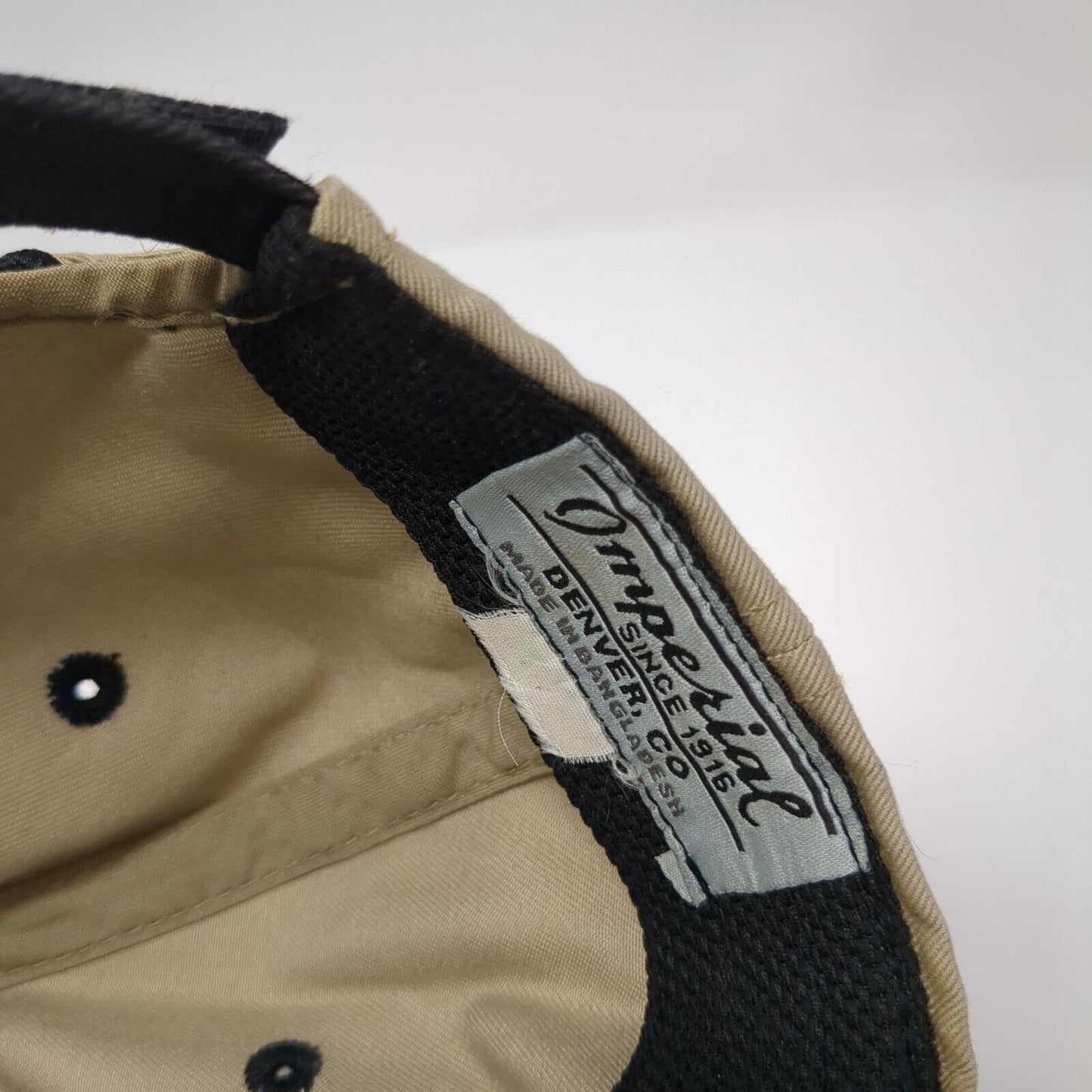 Green Tree Strapback Hat Tan One Size Adjustable Embroidered 6 Panel Imperial