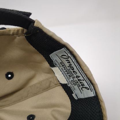 Green Tree Strapback Hat Tan One Size Adjustable Embroidered 6 Panel Imperial