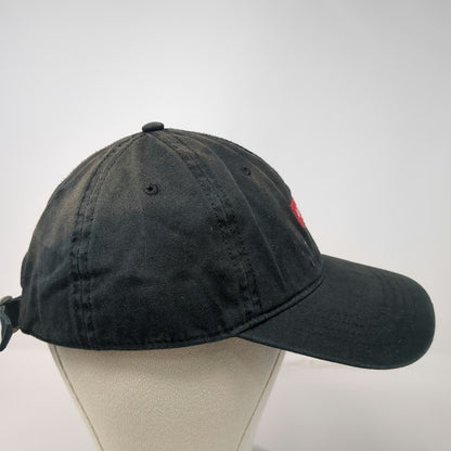 Levi's Baseball Cap Black One Size Red Patch Logo Hat Slideback Strap Cotton