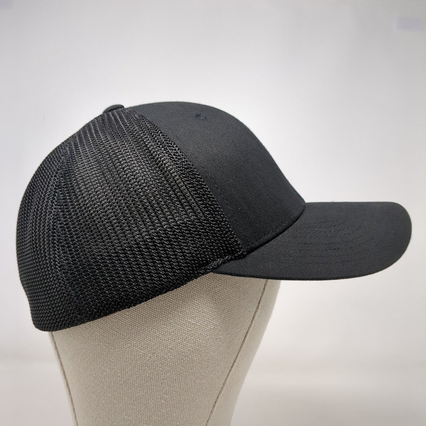 PPS Fitted Mesh Back Trucker Hat Black L/XL Flexfit Port Authority