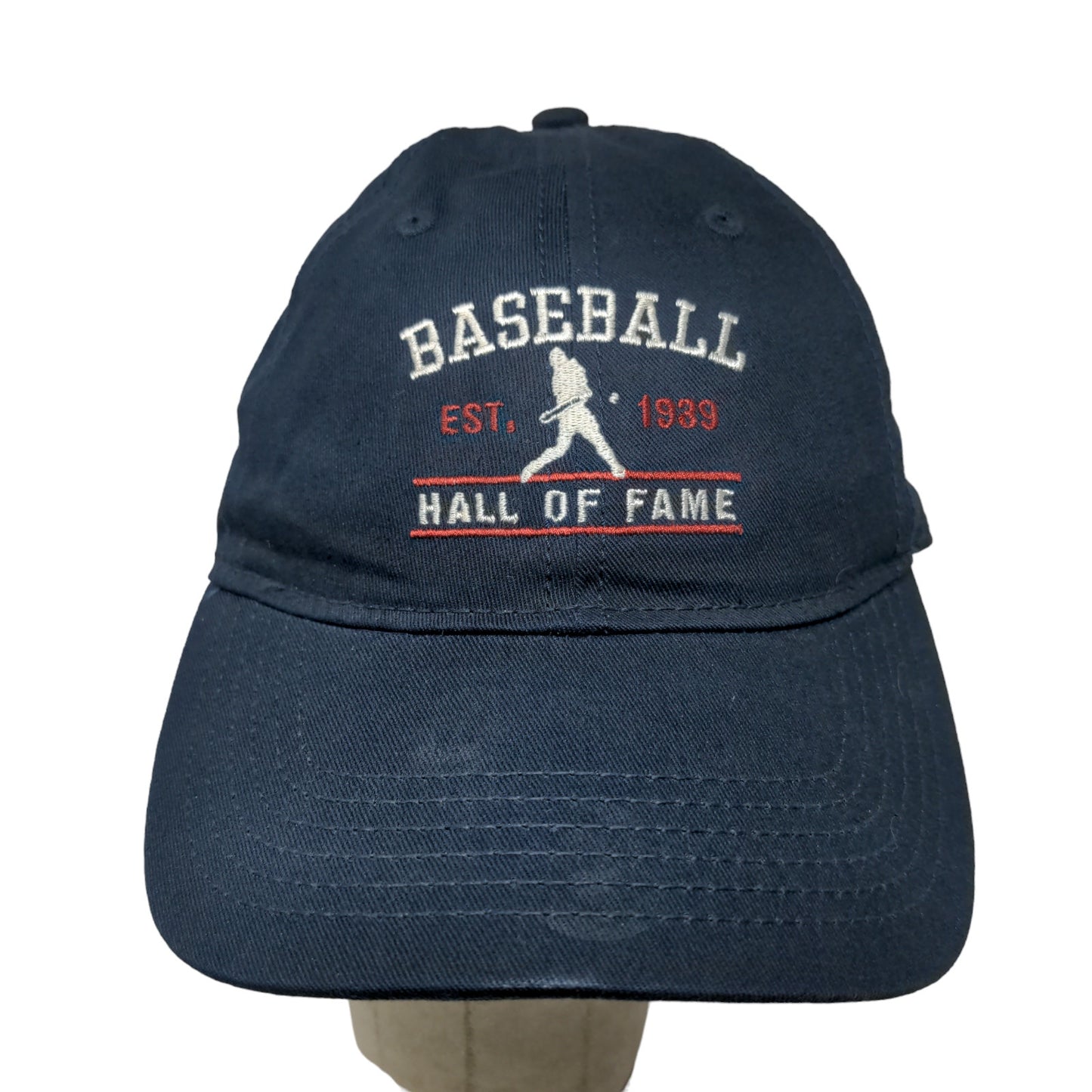 National Baseball Hall of Fame Men's Strapback Hat Blue Embroidered Logo