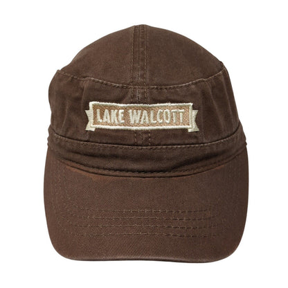 Lake Walcott Cadet Army Cap Brown One Size Adjustable Embroidered Otto Cotton