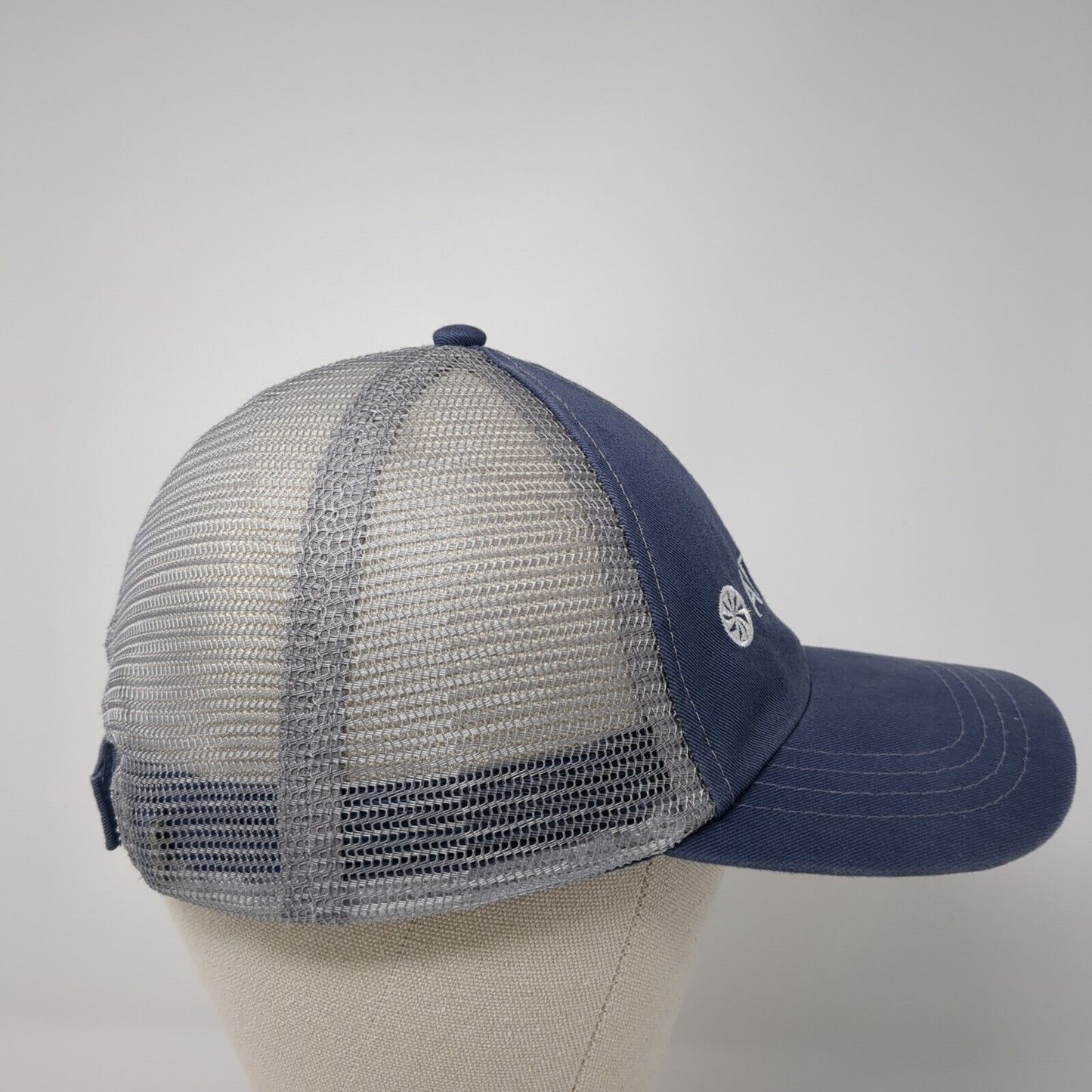 Athleta Strapback Trucker Hat Blue One Size Adjustable Mesh Back Paramount