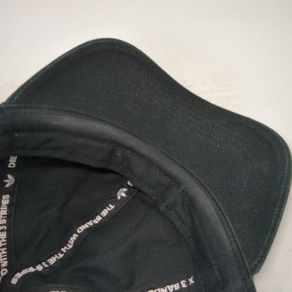Adidas Baseball Cap Black OSFM Trefoil Logo Large Graphic Cotton Slideback Hat