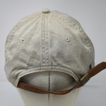 Adams Martha's Vineyard American Flag Baseball Cap Beige One Size Leather Hat