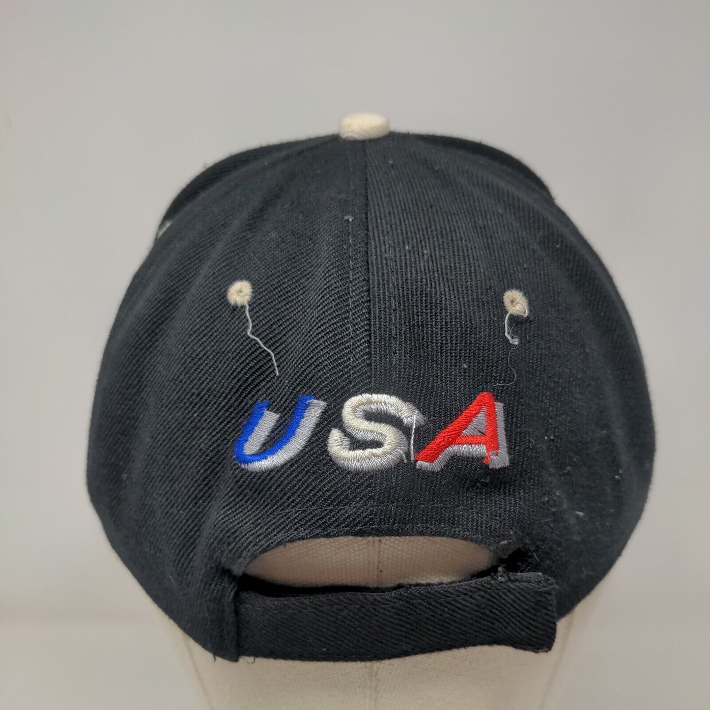 VFW USA Eagle Strapback Hat Black One Size Embroidered Vent Holes