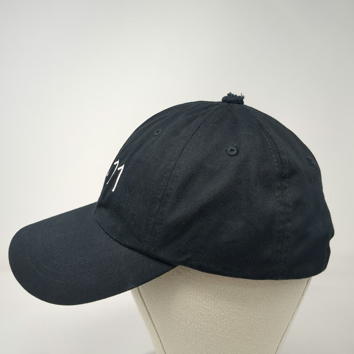 Yupoong Baseball Cap Black One Size 11:11 Embroidery Cotton Adjustable Hat