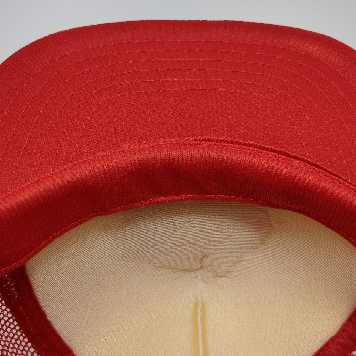 Trucker Hat Red White One Size Australia Kangaroo Map Graphic Mesh Snapback
