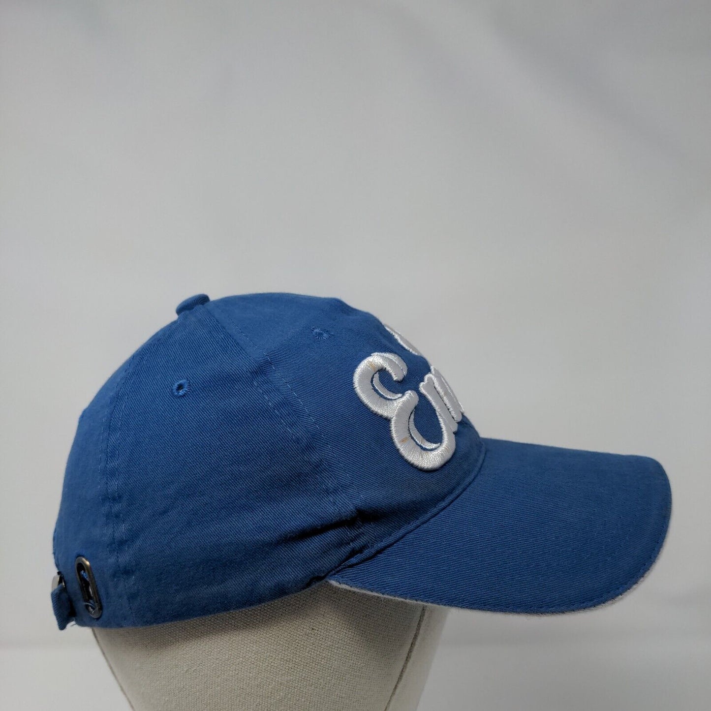 EmD Emerald Downs Slideback Hat Blue One Size Adjustable Embroidered 6 Panel