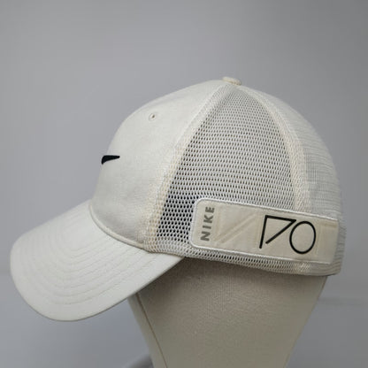 Nike Baseball Cap White One Size Mesh Back RZN Golf Swoosh Performance Hat