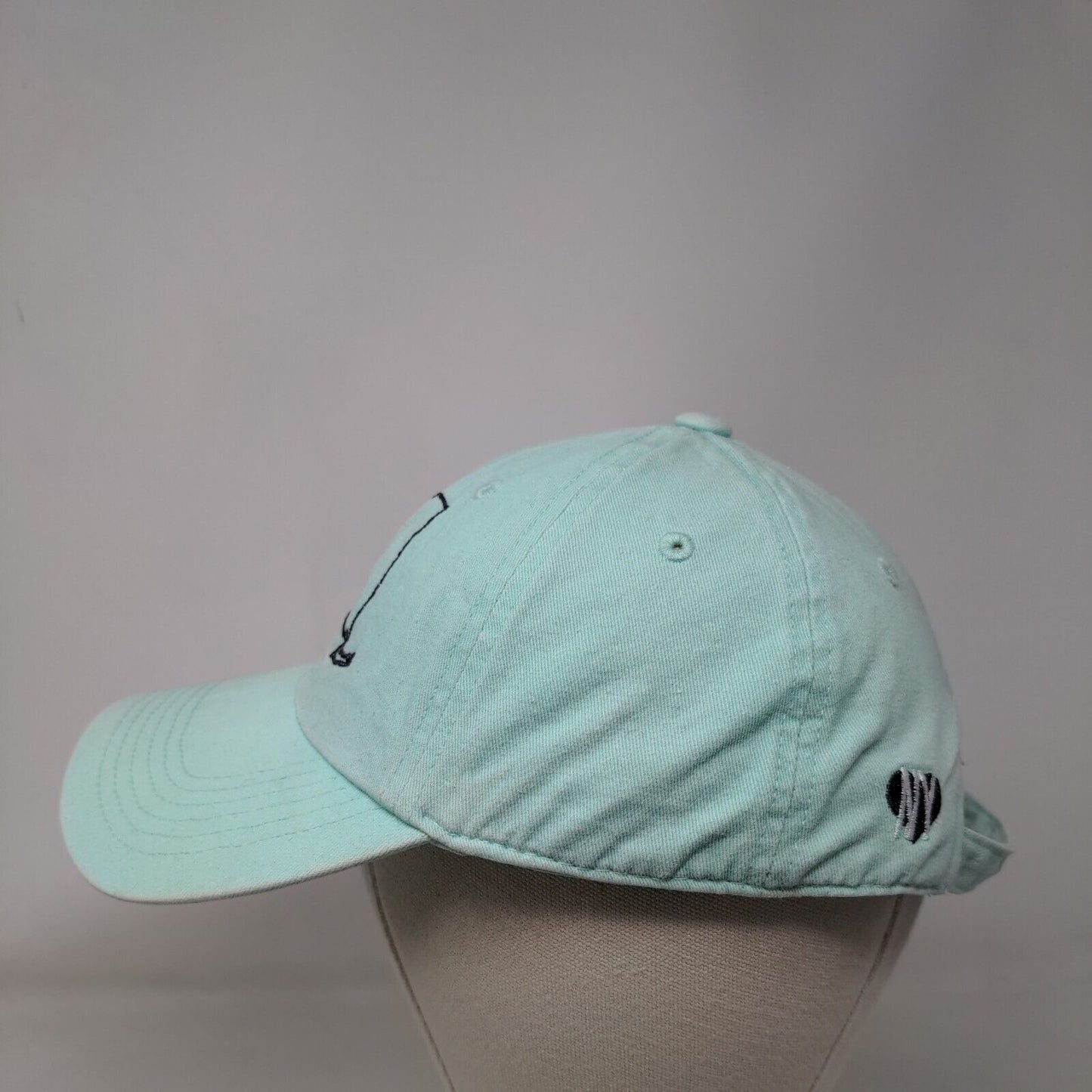 New York Slideback Hat Greenish-Blue OSFM Adjustable Embroidered Home Free