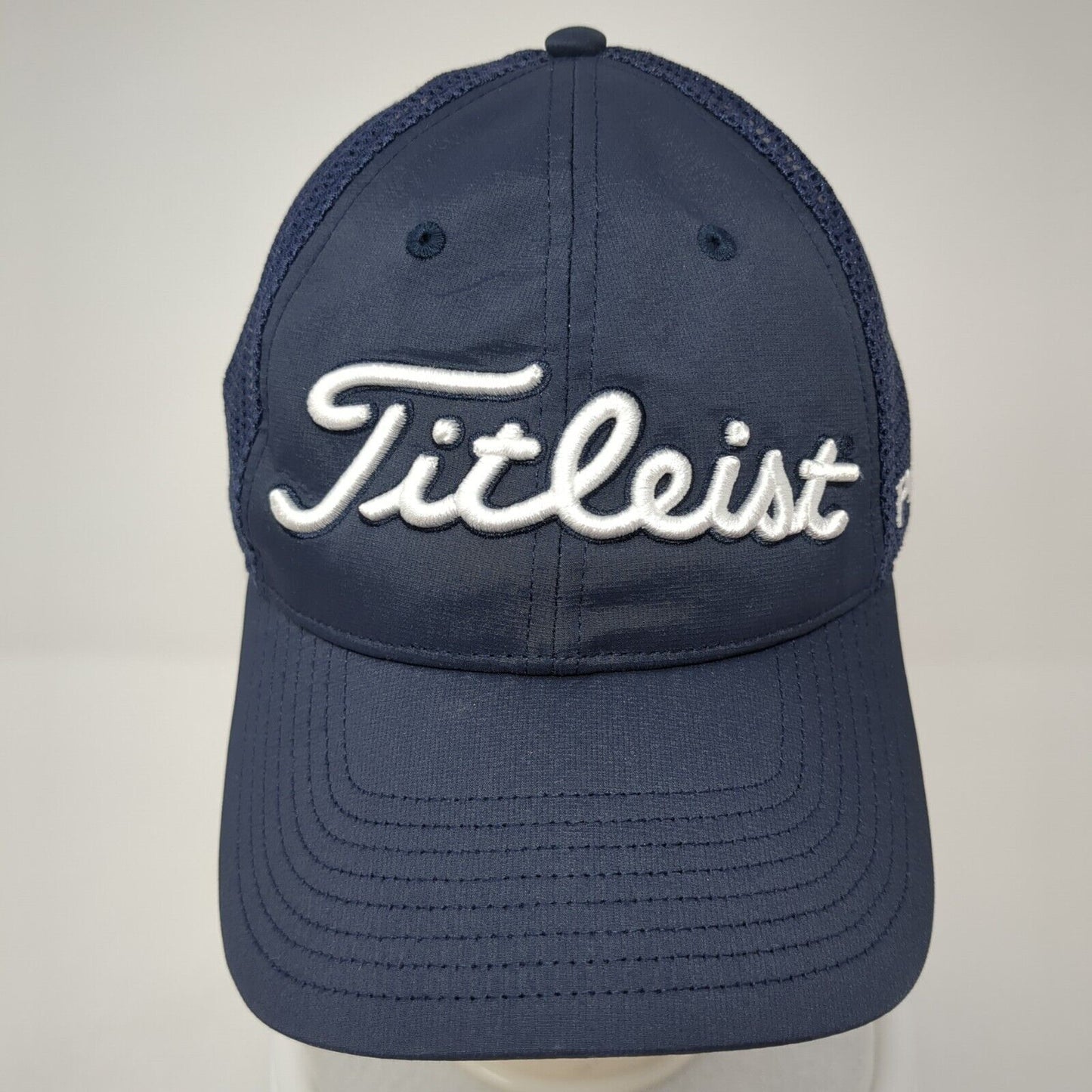 Titleist Snapback Trucker Hat Blue One Size Mesh Back Solid Adjustable