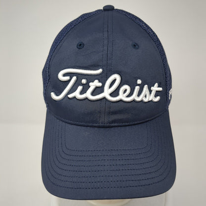 Titleist Snapback Trucker Hat Blue One Size Mesh Back Solid Adjustable