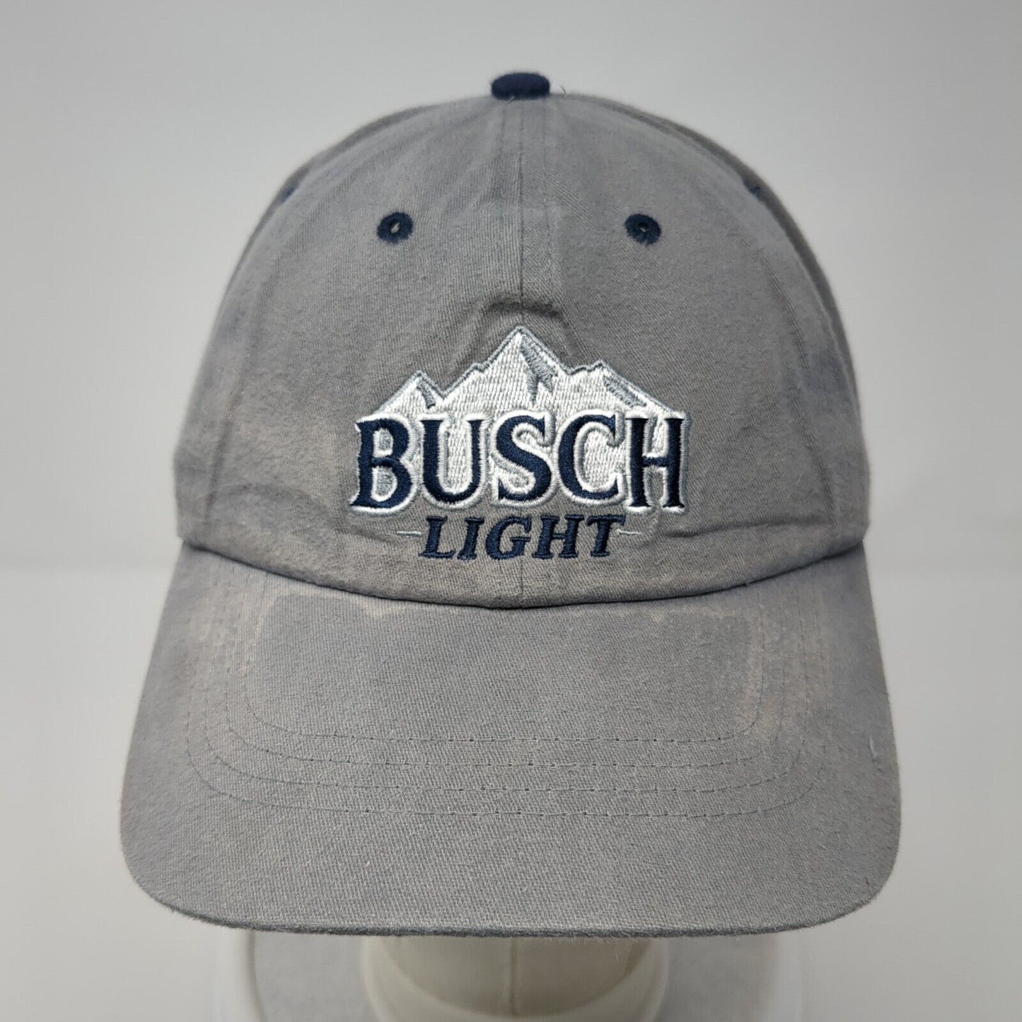 Busch Light Snapback Hat Gray One Size Embroidered Quake City Caps