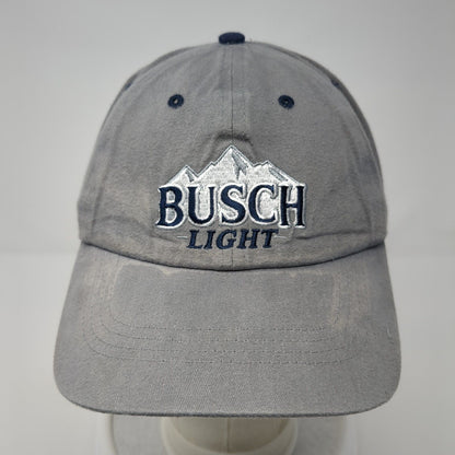 Busch Light Snapback Hat Gray One Size Embroidered Quake City Caps