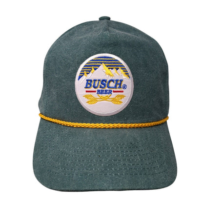 Busch Beer Patch Snapback Rope Hat Green One Size Adjustable Cobra