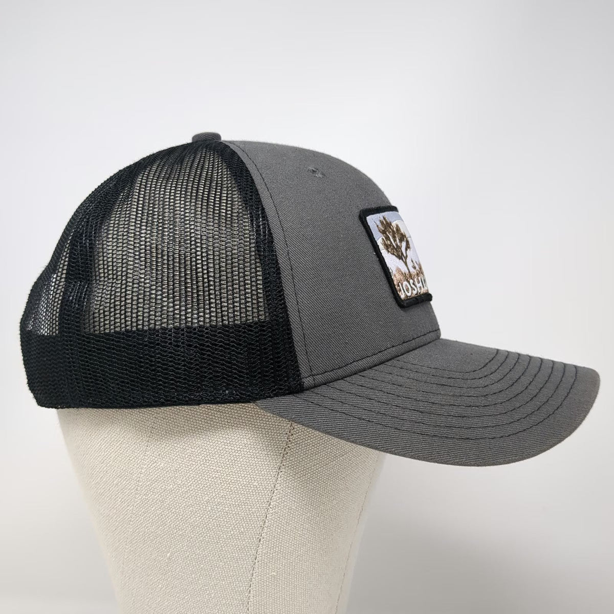 PARK HATS Joshua Tree Trucker Hat Gray One Size Snapback Mesh California Desert
