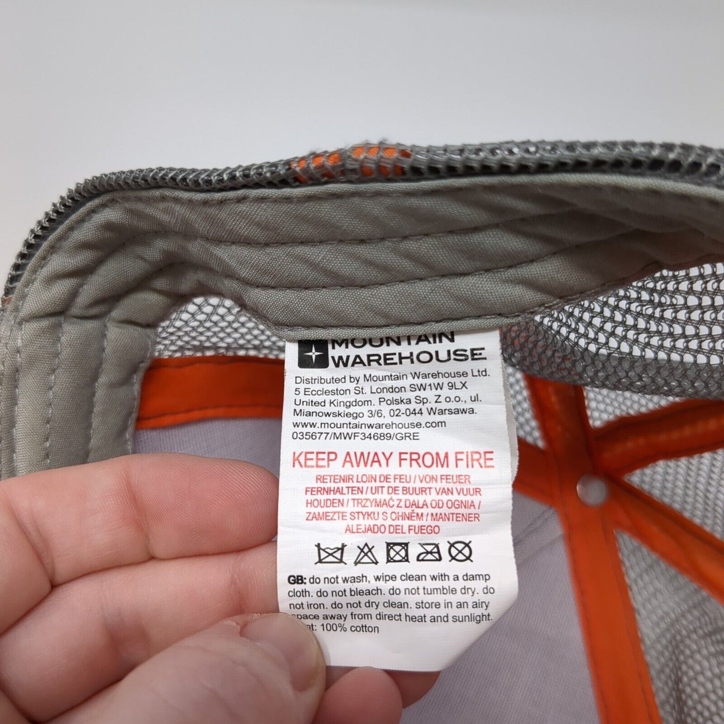 Explore Patch Snapback Mesh Back Trucker Hat Gray One Size Adjustable