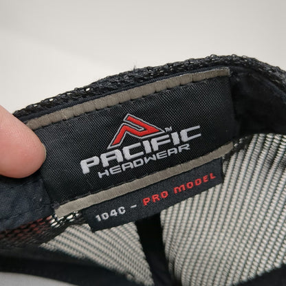Pacific Headwear Trucker Hat Gray Black Orange One Size Mesh Snapback Cow Dairy