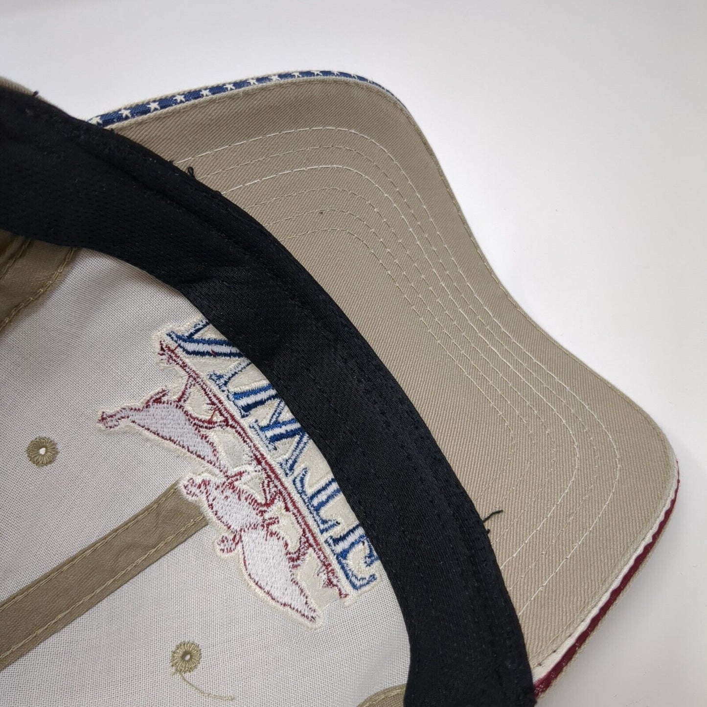 NWTF Strapback Hat Tan One Size Embroidered Vent Holes Outdoor Cap
