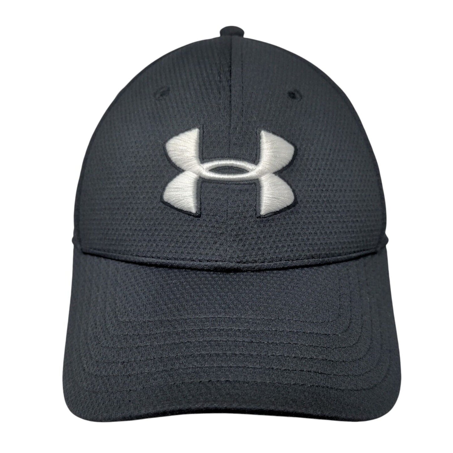 Under Armour Fitted Hat Black M/L Classic Fit Blitzing Embroidered 6 Panel