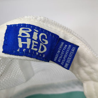 BIG HED Trucker Hat Blue White One Size Mesh Snapback Anchor Coastal Soul