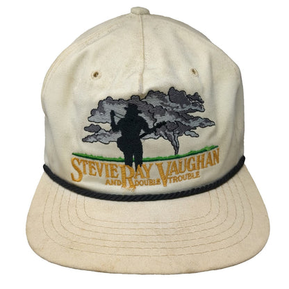 Texace Trucker Beige Stevie Ray Vaughan Double Trouble Guitar Rope Hat Vintage
