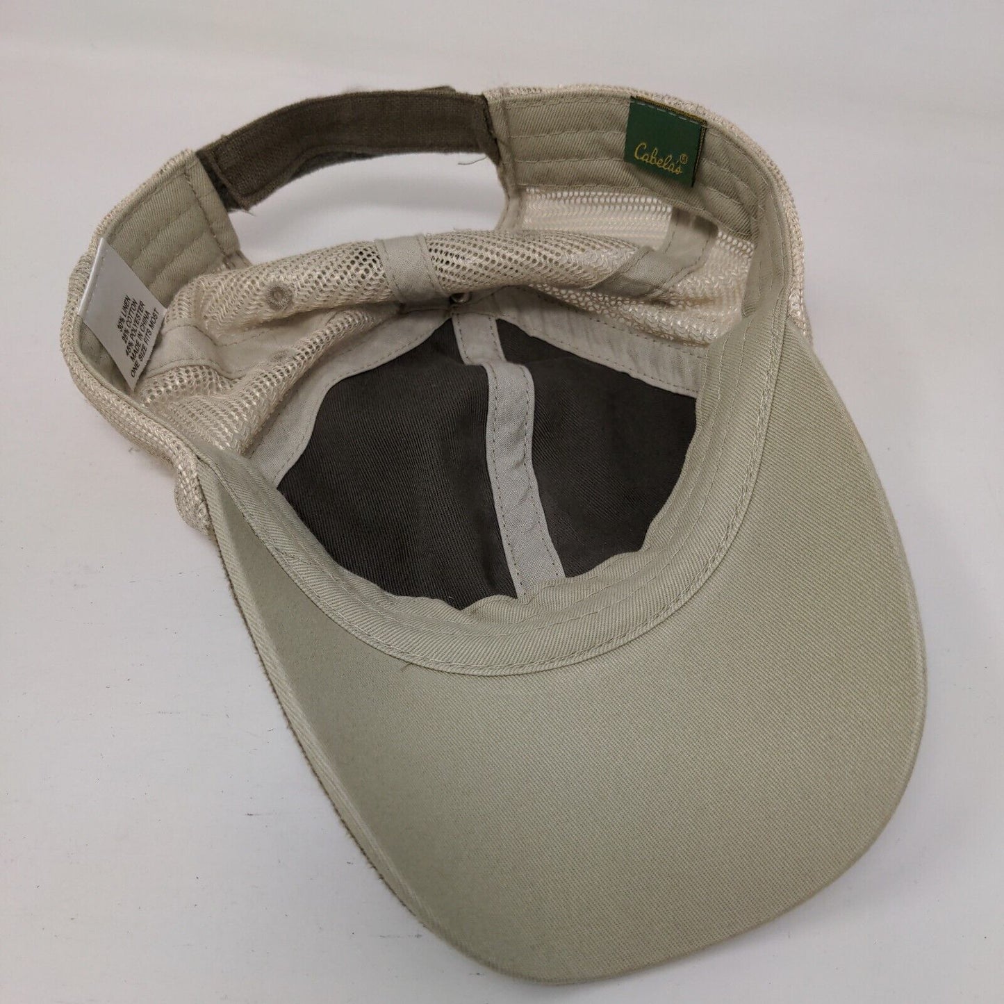 Cabela's 1961 Strapback Trucker Hat Brown OSFM Adjustable Mesh Back Vented Holes