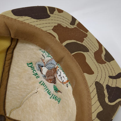 Dorfman Pacific 5 Panel Hat Beige Brown Green Camo One Size Ducks Unlimited 1986