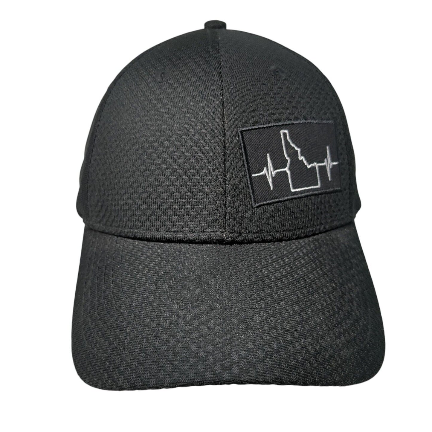 Idaho Heartbeat Brand Snapback Hat Black One Size Adjustable 6 Panel