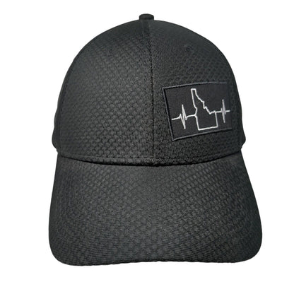 Idaho Heartbeat Brand Snapback Hat Black One Size Adjustable 6 Panel