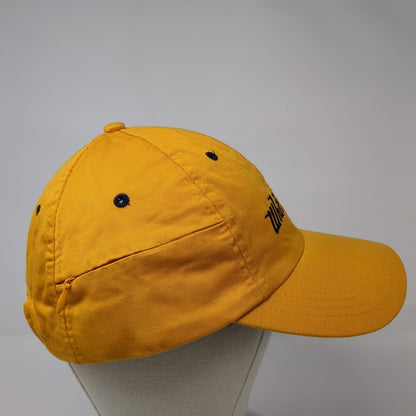 White Pass Strapback Hat Yellow One Size Adjustable Embroidered 6 Panel Cotton