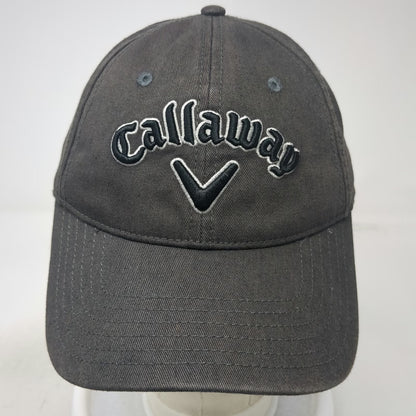 Callaway Baseball Cap Gray One Size Slideback Cotton Golf Embroidered Logo Hat