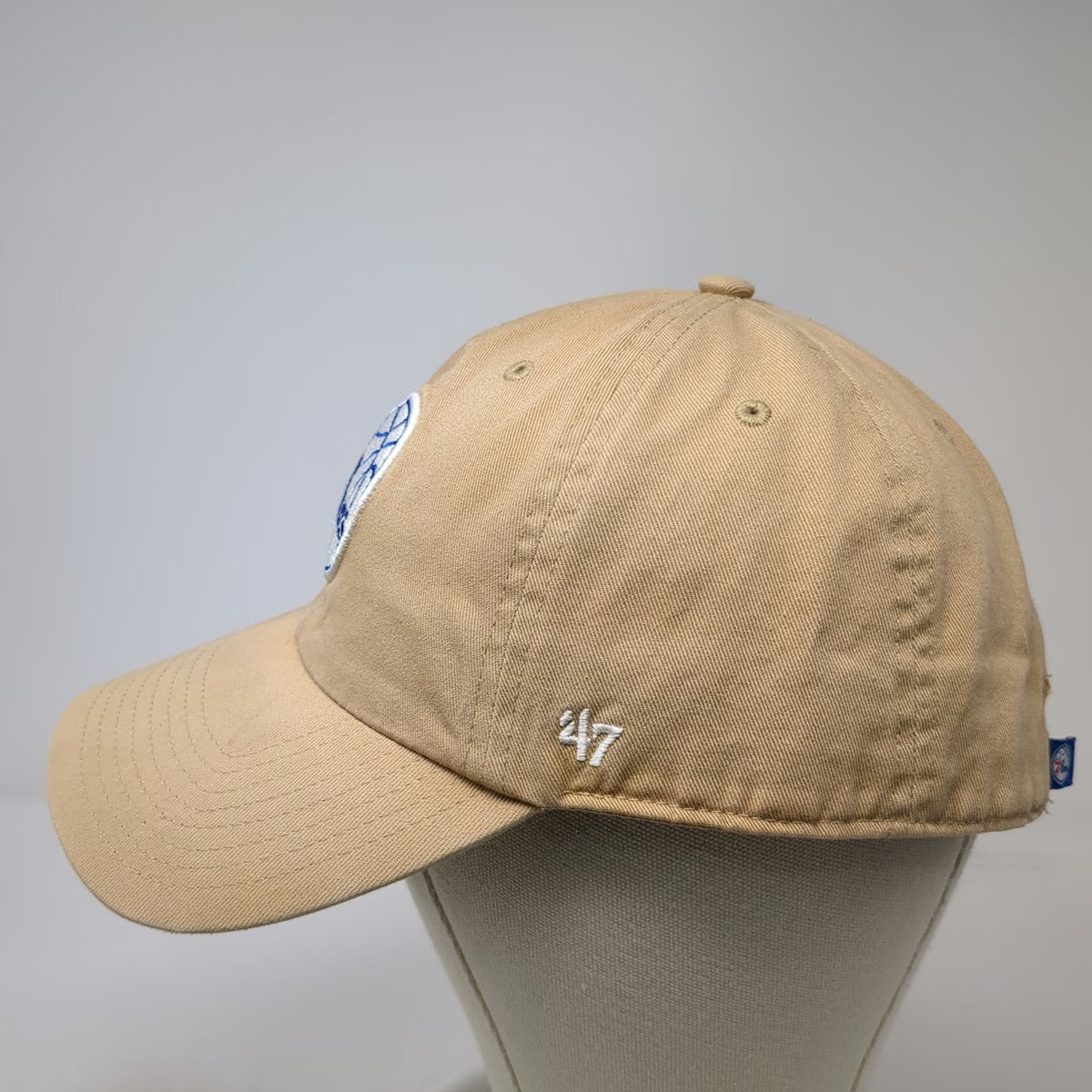 '47 Philadelphia 76ers NBA Beige One Size Cap Slideback Strap Patch Logo Hat