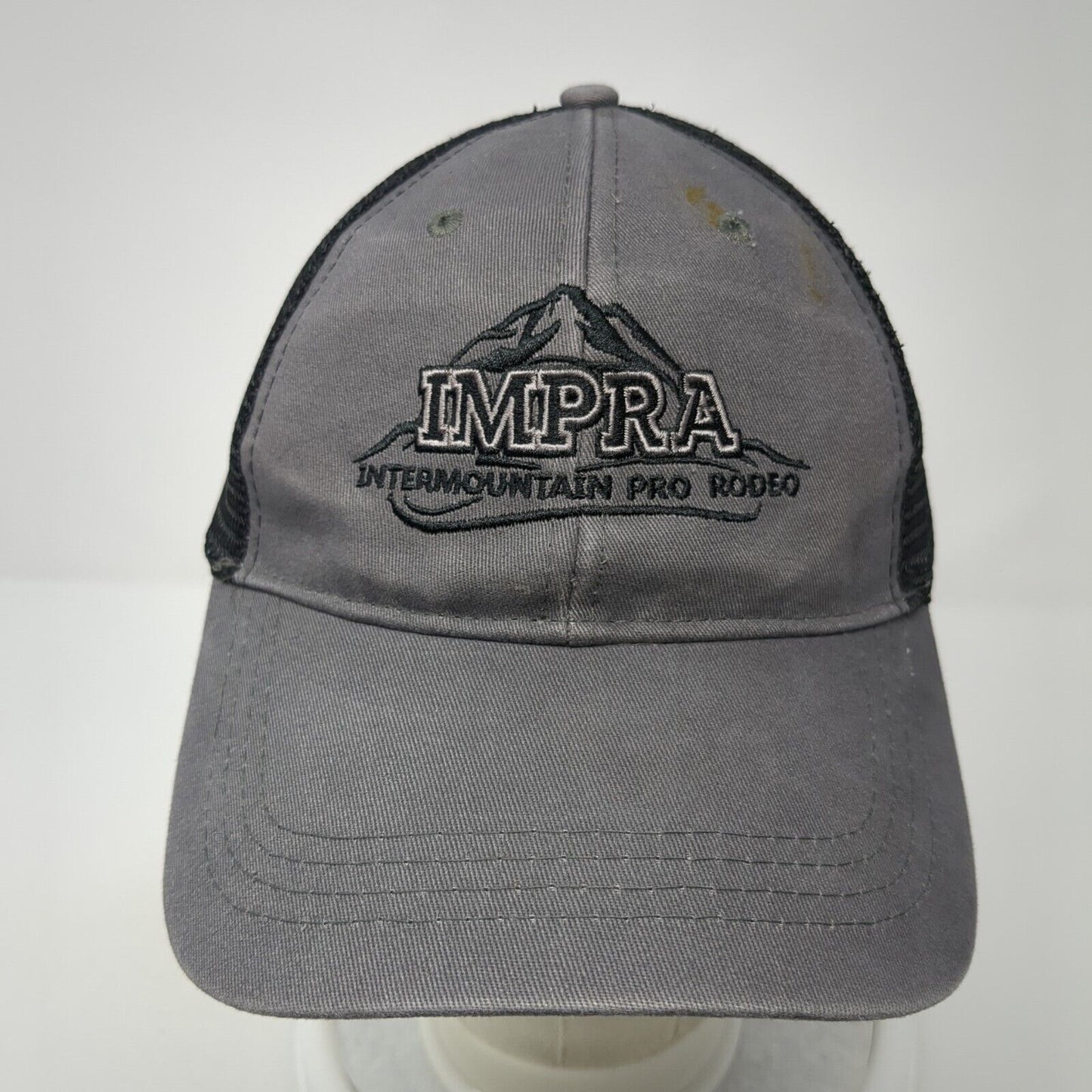 IMPRA Intermountain Pro Rodeo Contestant Snapback Trucker Hat Gray OS Mesh Back