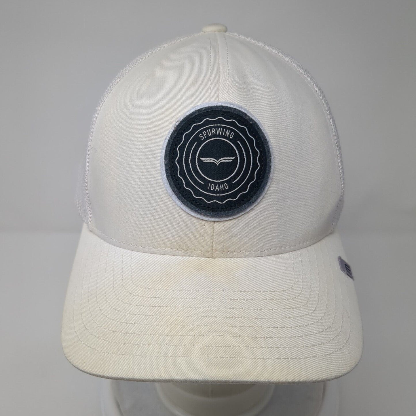 Spurwing Idaho Snapback Trucker Hat White One Size 110 Flexfit Mesh Back Yupoong