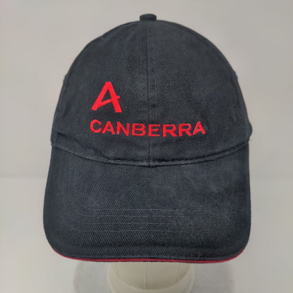Canberra Strapback Hat Black One Size Embroidered Fahrenheit 6 Panel