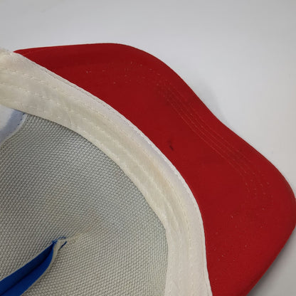 Heart USA Flag Trucker Hat Blue Red White One Size Patriotic Mesh Snapback Cap