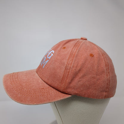 Dog Mom Slideback Hat Orange OSFA Adjustable Vented Holes 6 Panel Cotton
