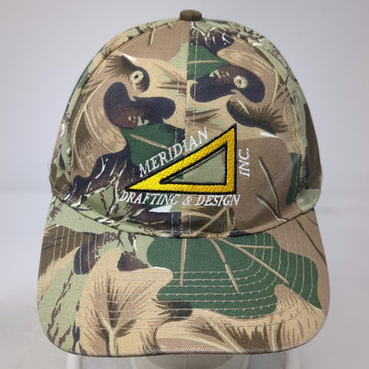 Otto Baseball Cap Green Camo One Size Meridian Drafting Design Strapback Hat