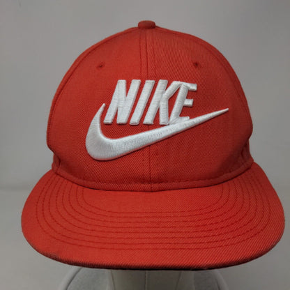 Nike Snapback Hat Red OSFM Adjustable Embroidered Swoosh Logo Vented Holes