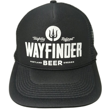 Otto Trucker Hat Black One Size Wayfinder Beer Portland Oregon Brewery Snapback
